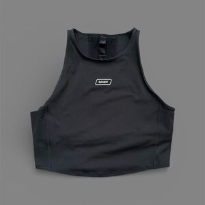 Bandit Black High-Neck Crop Tank Top